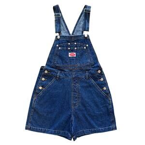 Revolt Vintage Short Overall Shortalls Women's Sz M 8 10 Blue Denim Y2K 90s VTG